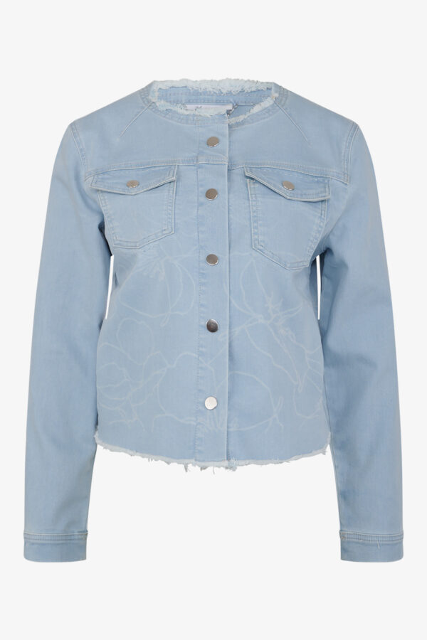 Jacke mit Rundhalsausschnitt