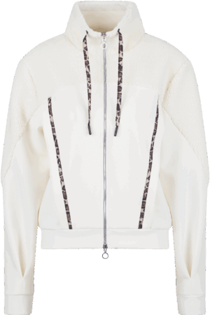 Sweatjacke mit Teddystoff