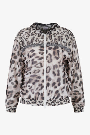Jerseyjacke im Leo-Print