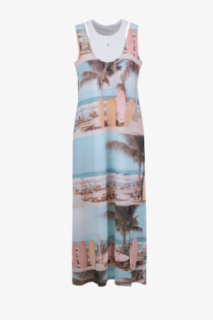 Mesh Print-Kleid